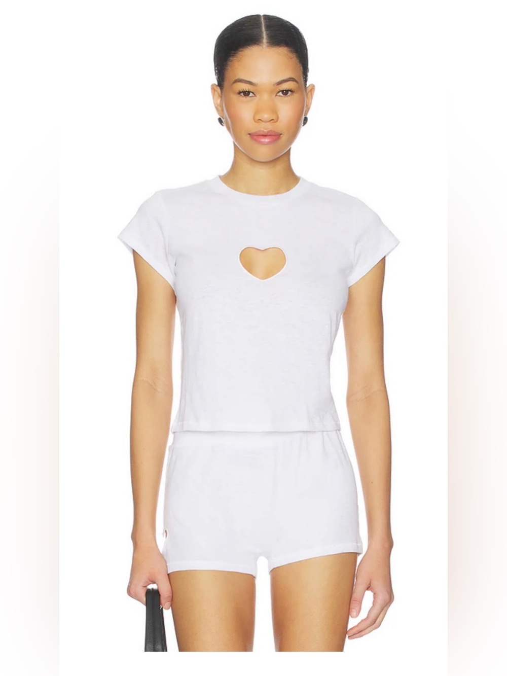 Skims White Heart Tee - Classic Everyday Top